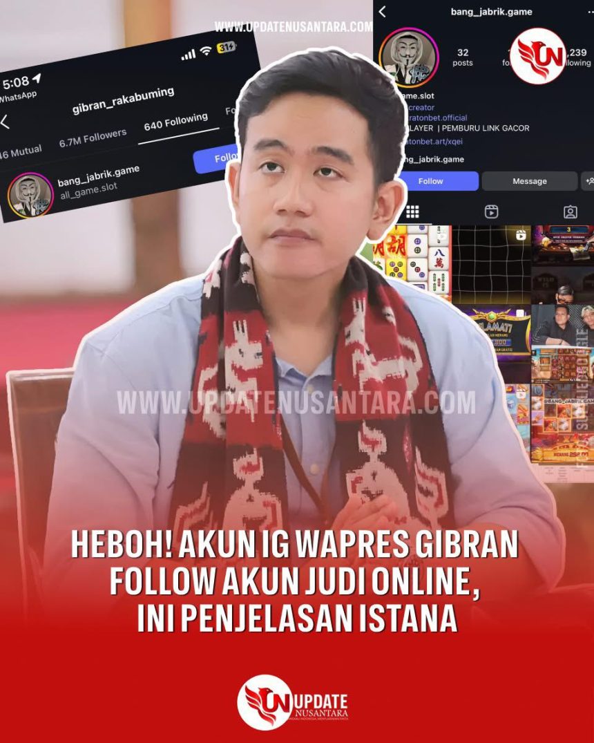 Klarifikasi Akun Instagram Gibran Follow Judi Online